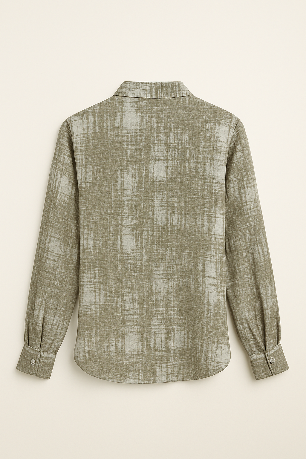 Women’s Long Sleeve Button-Down Shirt – Abstract Print