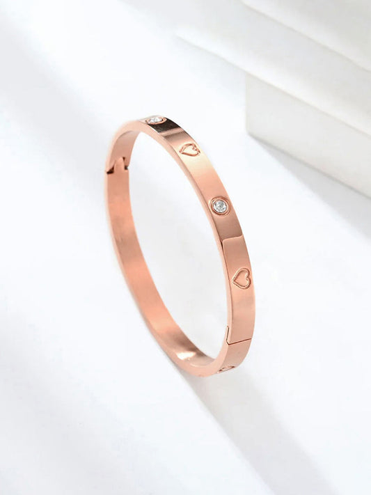 Diva Fashion Rose Gold Plated Crystal Bracelet