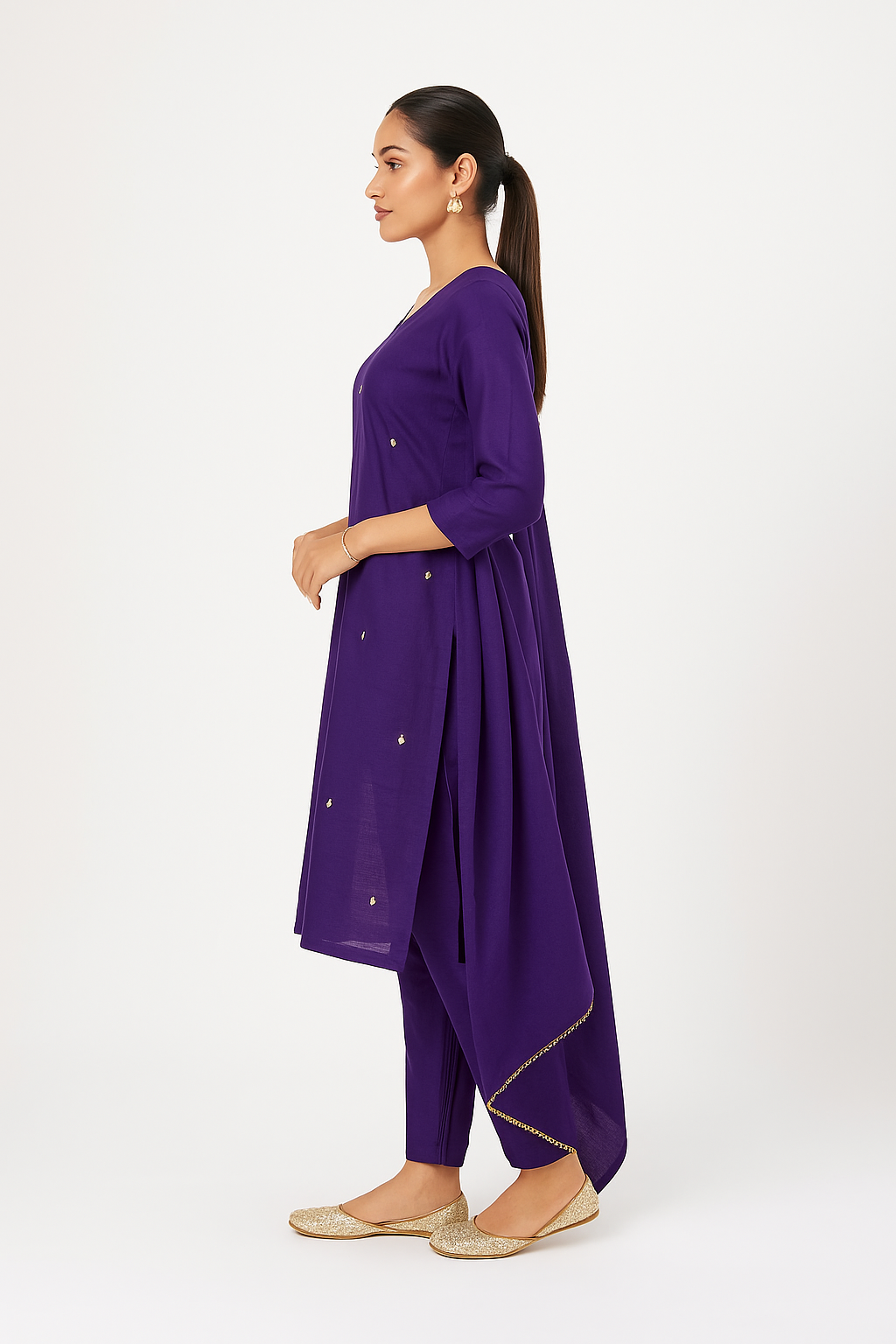 Elegant Embroidered Salwar Suit Set with Dupatta