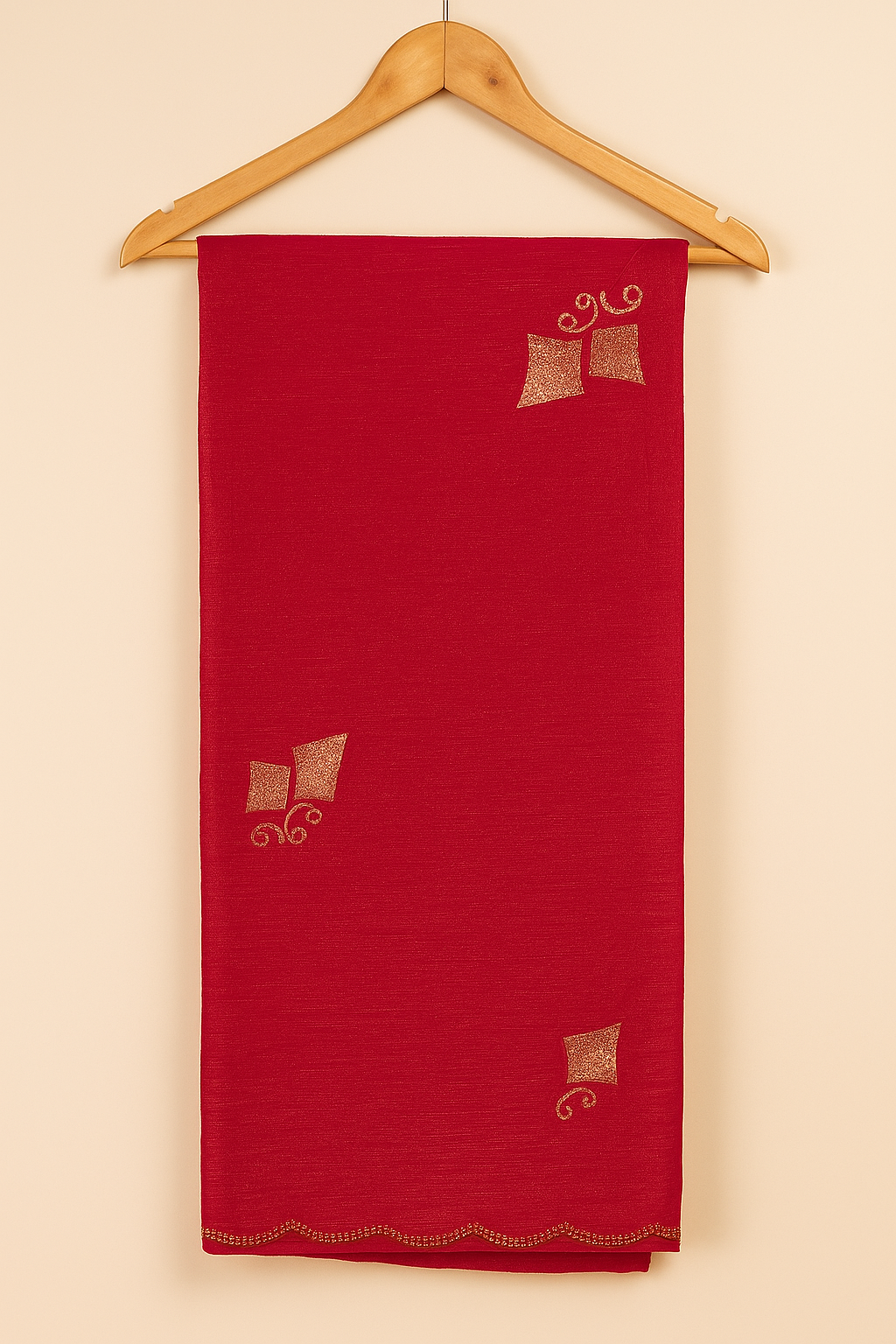 Elegant Embroidered Silk Saree with Subtle Metallic Detailing