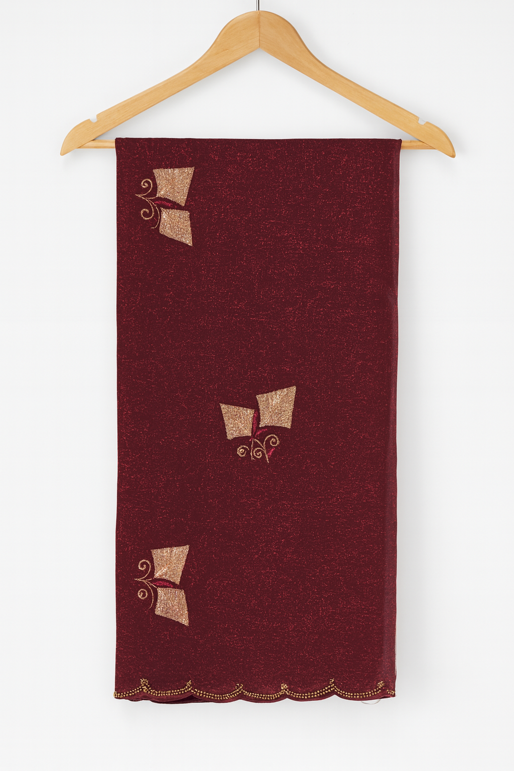 Elegant Embroidered Silk Saree with Subtle Metallic Detailing