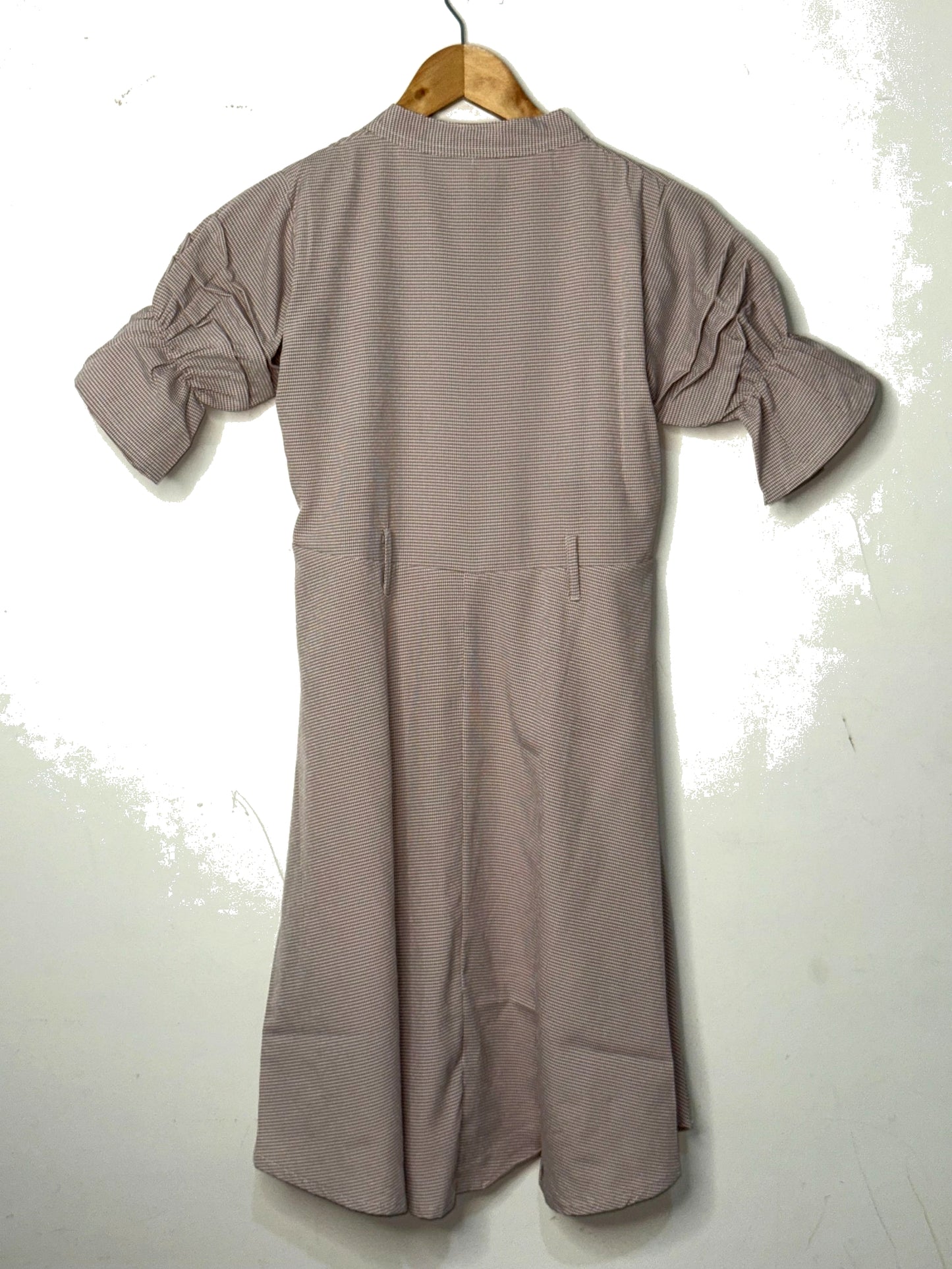 Sage Green Belted Mini Dress with Button Detail