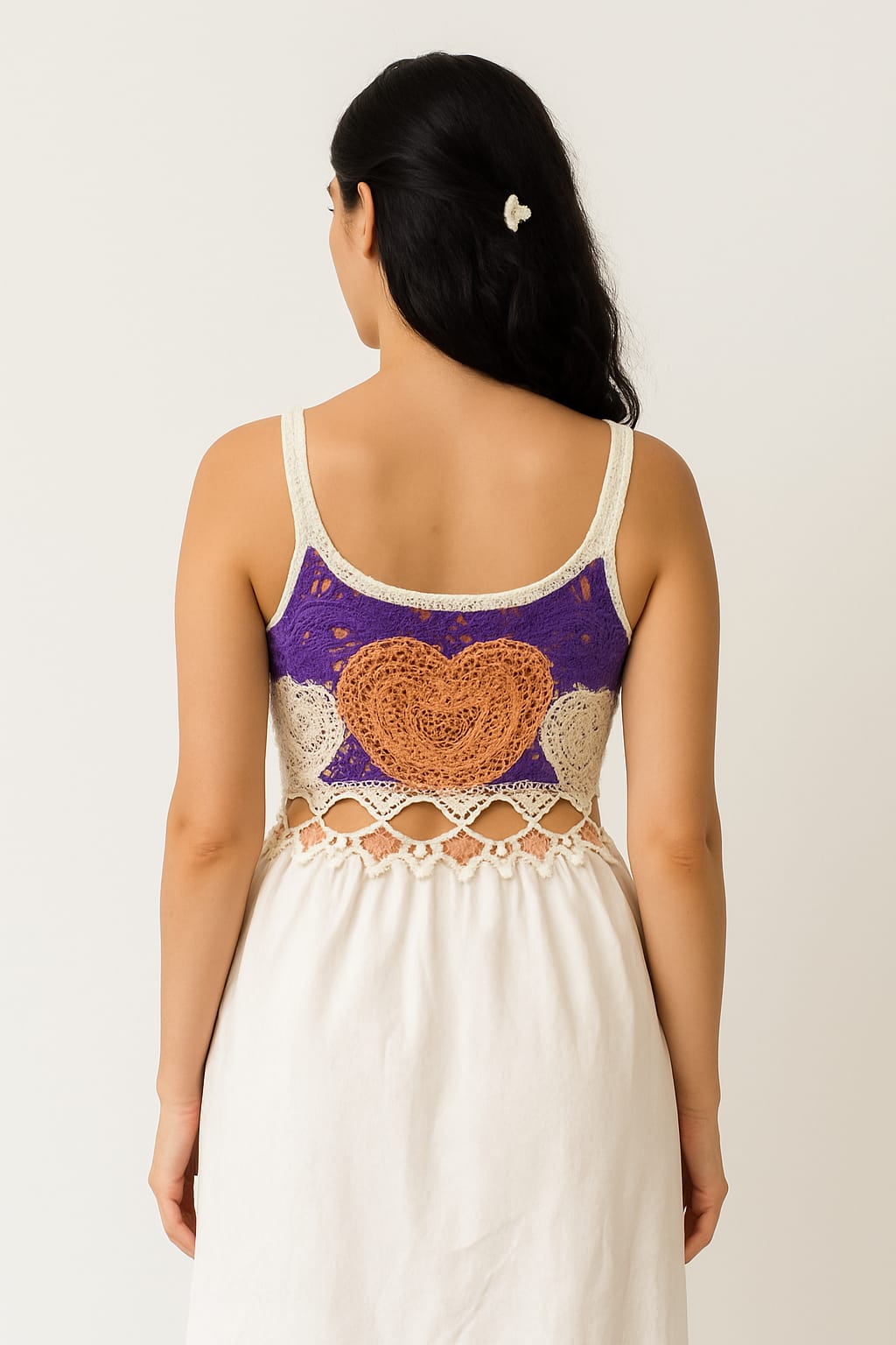 Vintage Boho Lilac Dress